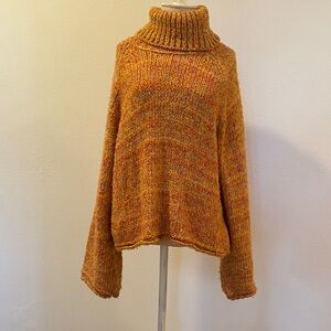 Urban Outfitters Marled Orange Turtleneck Sweater